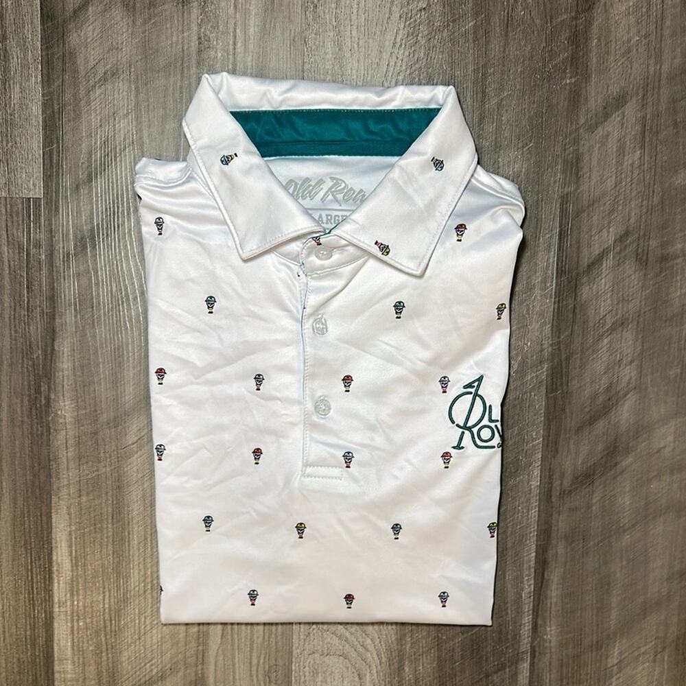 Old Row Skull Print Golf Polo - XL